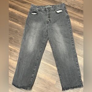 Universal Thread Vintage Straight, Black Wash Button Fly Jeans